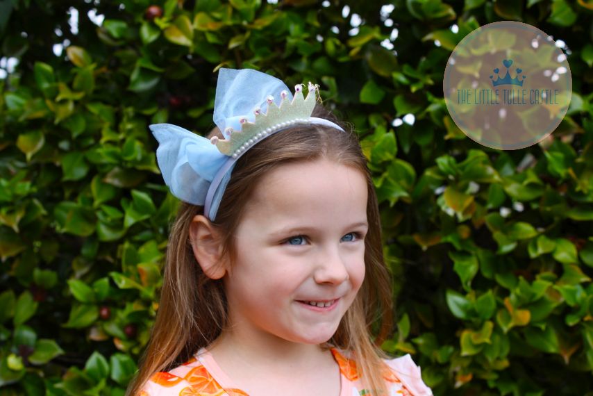 Tulle Bow Crown Headband