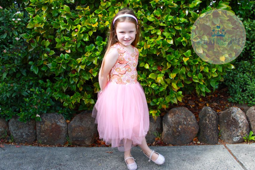 Floral Dinosaur Tulle Dress