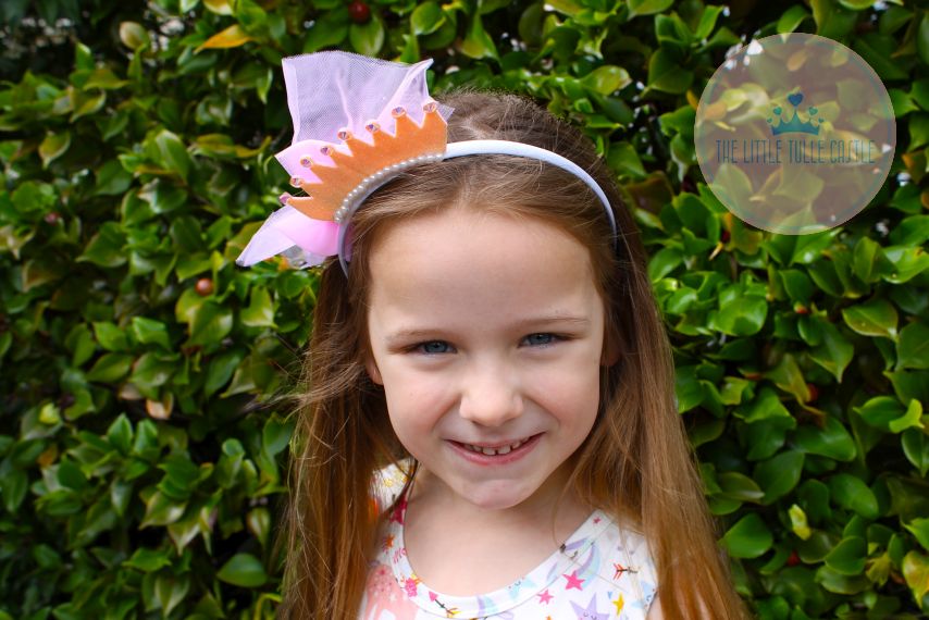 Tulle Bow Crown Headband