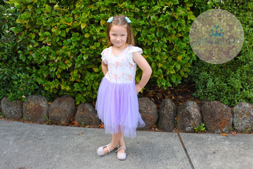 Mermaid Flutter Sleeve Tulle Dress