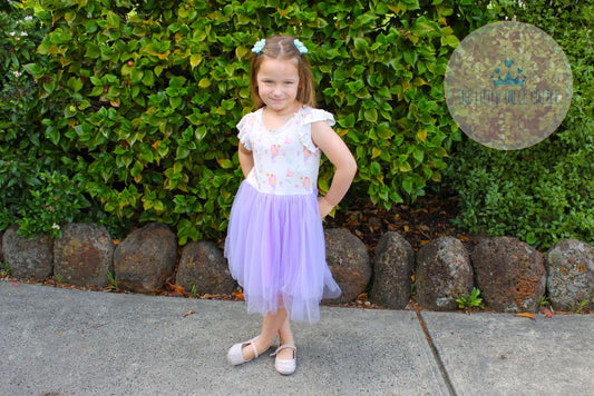 Mermaid Flutter Sleeve Tulle Dress