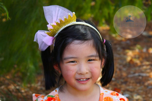 Tulle Bow Crown Headband
